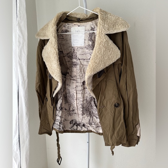 BANANA REPUBLIC HERITAGE SHIRRED EQUESTRIAN JACKET WATERBUCK BROWN - Picture 1 of 4